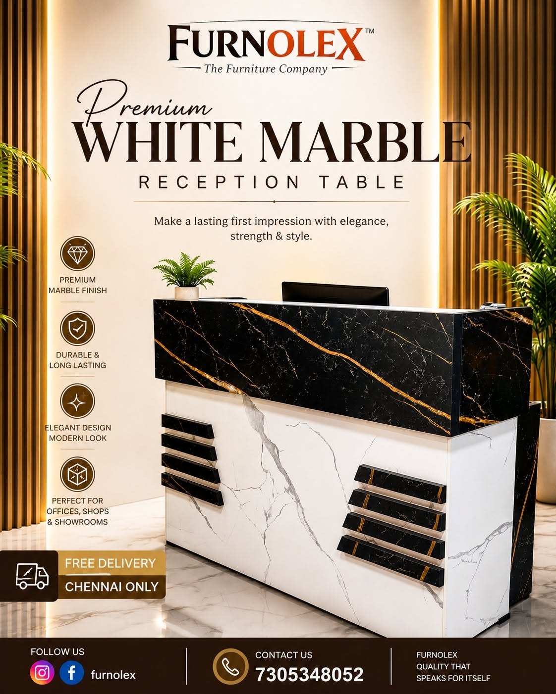 Modern reception table